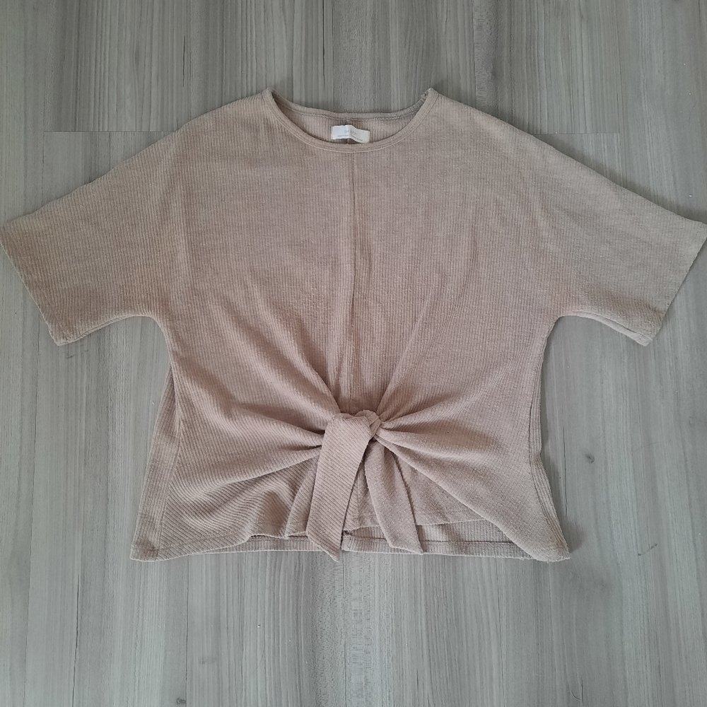 OAK + FORT short sleeve top sweater